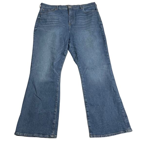 Express Womens Size 16 90's Boot Cut Stretch High Rise Medium Wash Denim Zip Fly - Picture 1 of 12